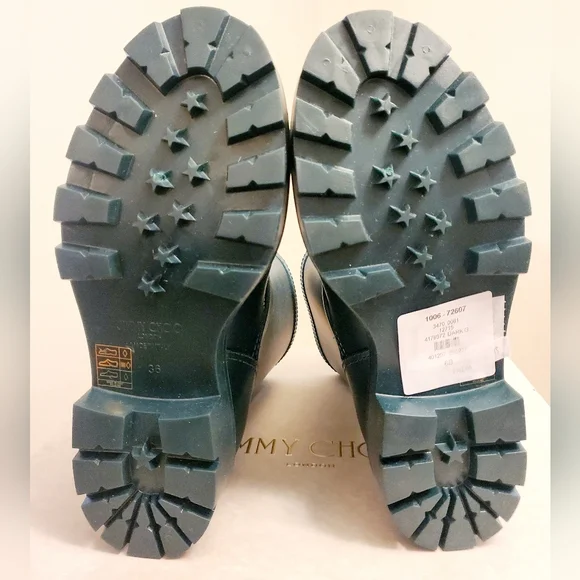 💚 NWT JIMMY CHOO Yael Rubber Boots 36 - Picture 4 of 7
